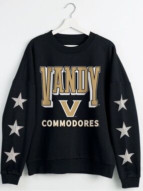 Vandy Commodores Black Crewneck Sweatshirt - Women's